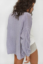 Tom Cardigan – 100 % Bomull, Lilac - Håndlaget