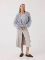 Twisted Erik Cardigan – Mohair & Silke, Dew - Håndlaget