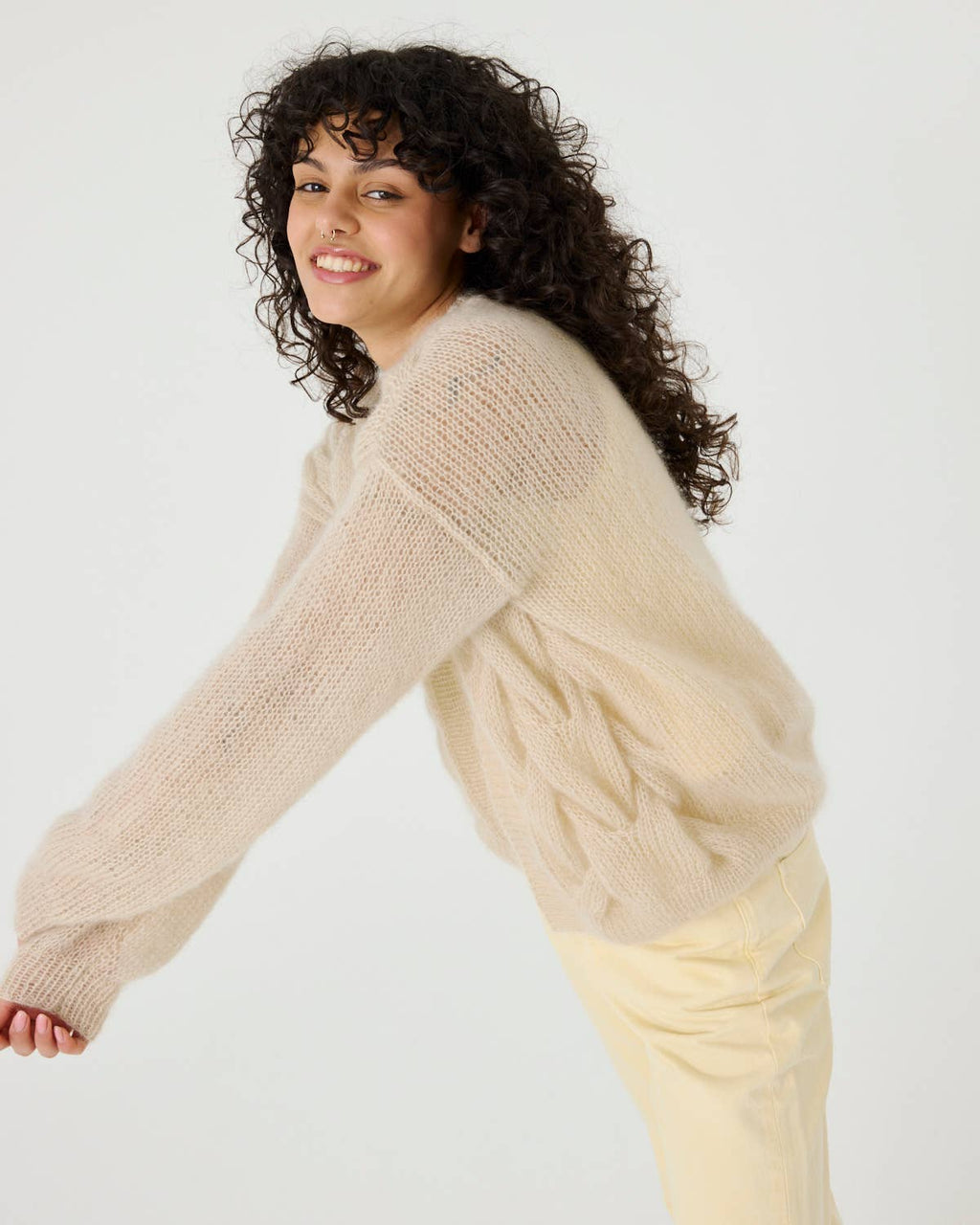Twisted Erik Cardigan – Mohair & Silke, Cloud
