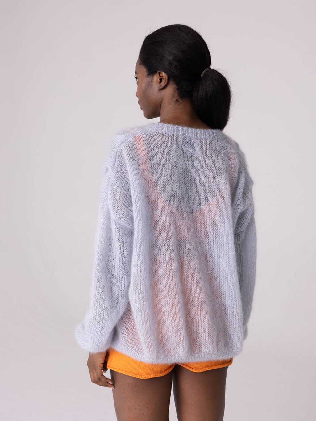 Twisted Erik Cardigan – Mohair & Silke, Dew - Håndlaget