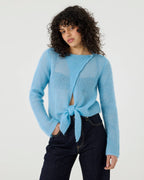 Skraistas Cropped Cardigan – Silke & Mohair, Sea Glass