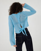 Skraistas Cropped Cardigan – Silke & Mohair, Sea Glass