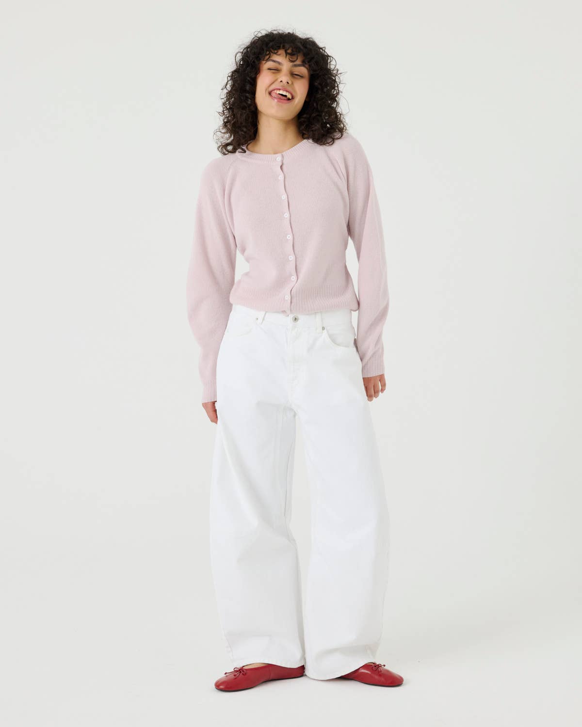 Indraja Cardigan – Ull & Kasjmir, Dusty Rose