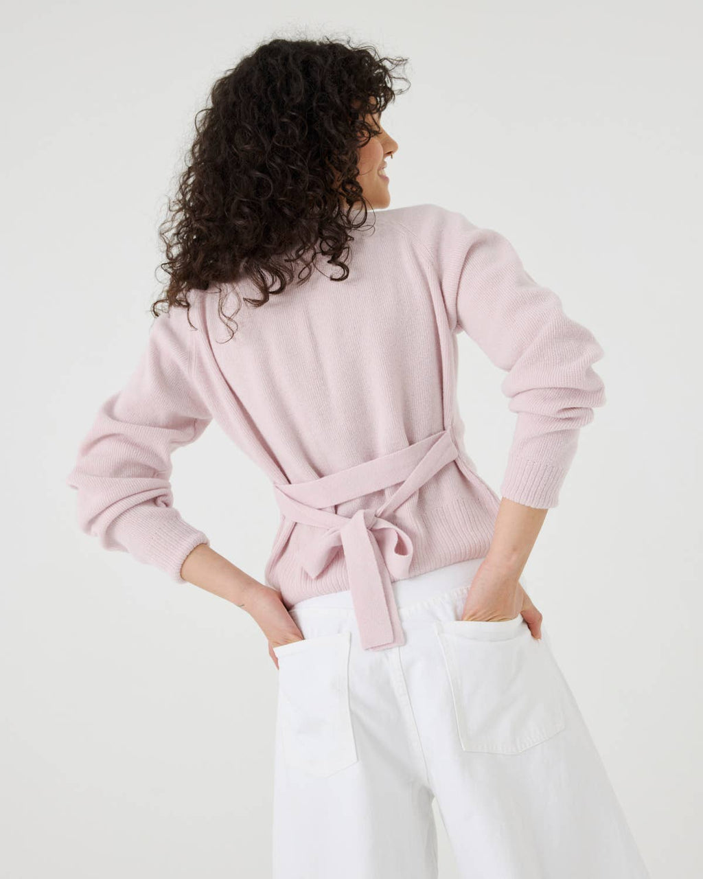 Indraja Cardigan – Ull & Kasjmir, Dusty Rose