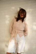 Indraja Cardigan – Ull & Kasjmir, Dusty Rose