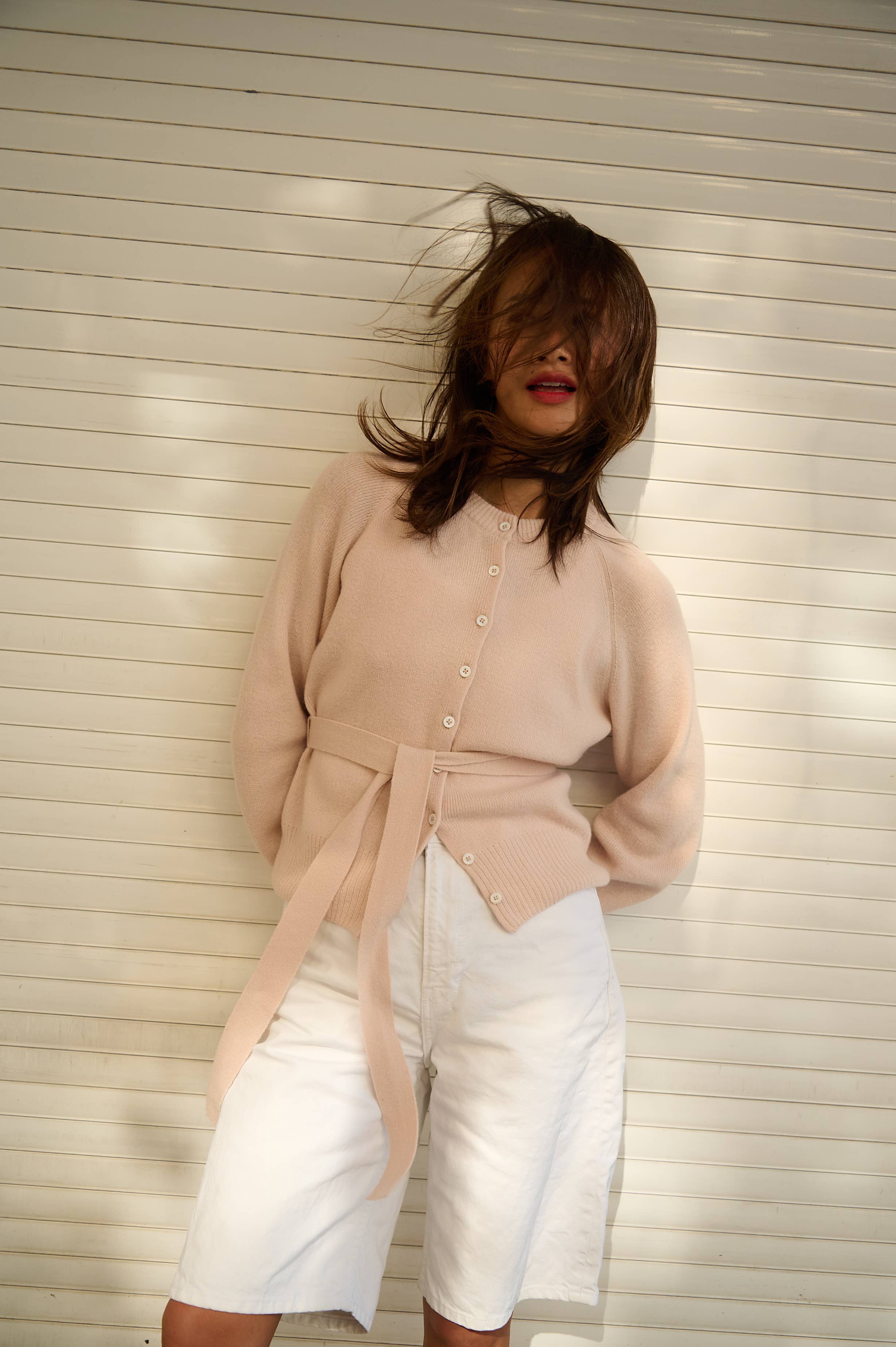 Indraja Cardigan – Ull & Kasjmir, Dusty Rose