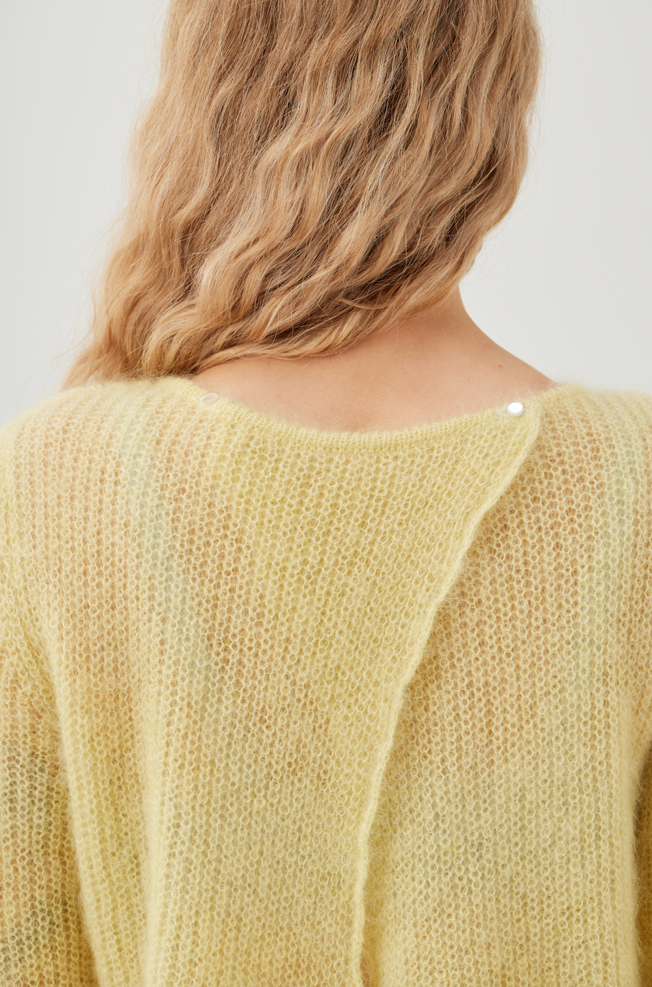 Skraistas Cropped Cardigan – Silke & Mohair, Butter Yellow