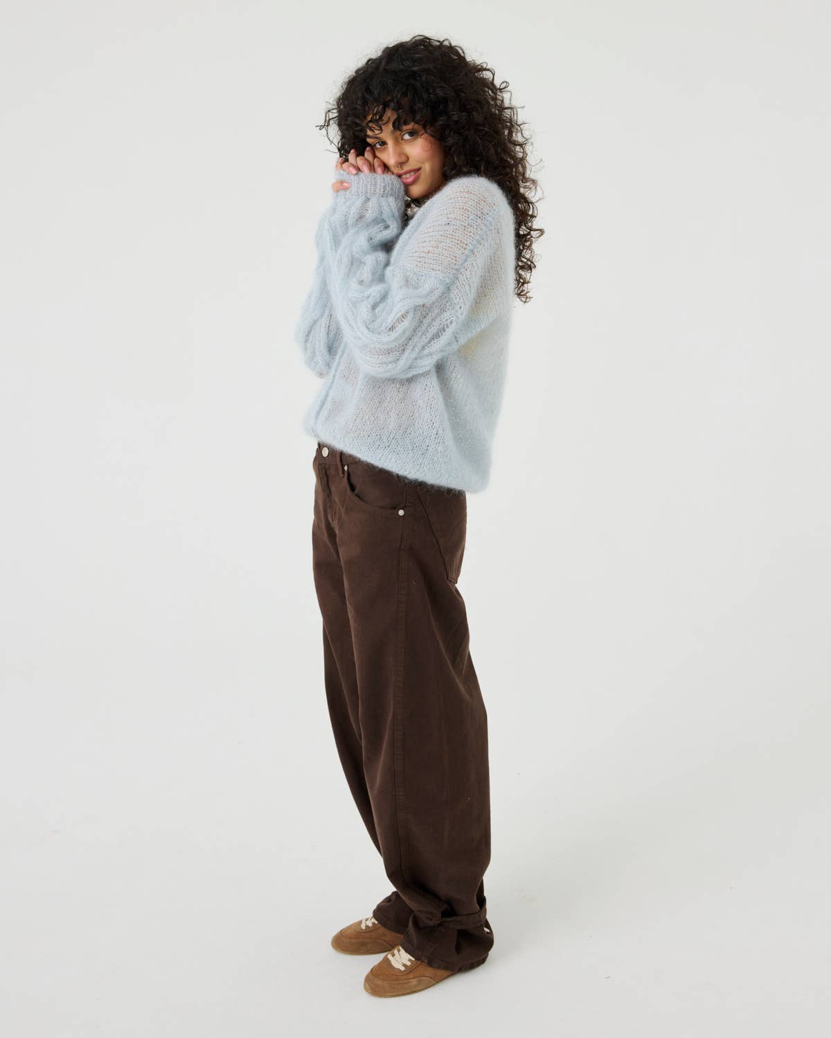 Pagunda Cardigan – Mohair & Silke, Dew - Håndlaget