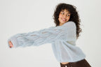 Pagunda Cardigan – Mohair & Silke, Dew - Håndlaget