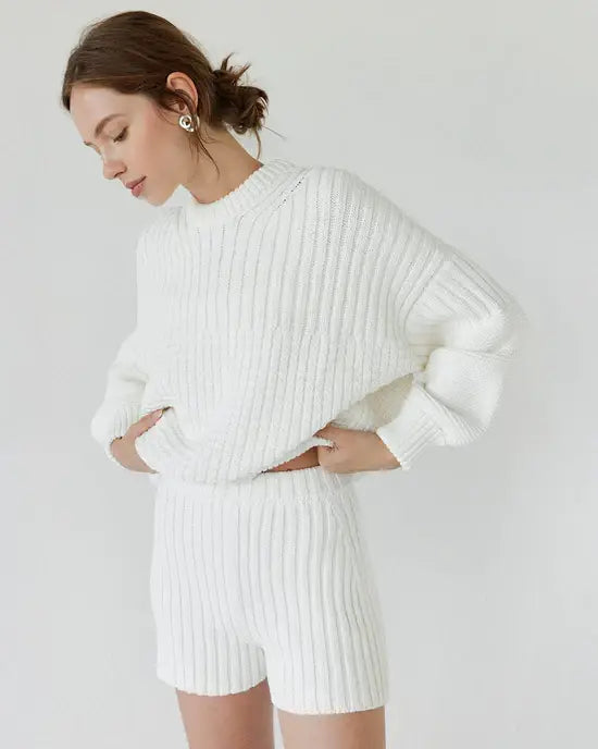 Pilnatis Shorts: 100% Cotton Off White Shorts