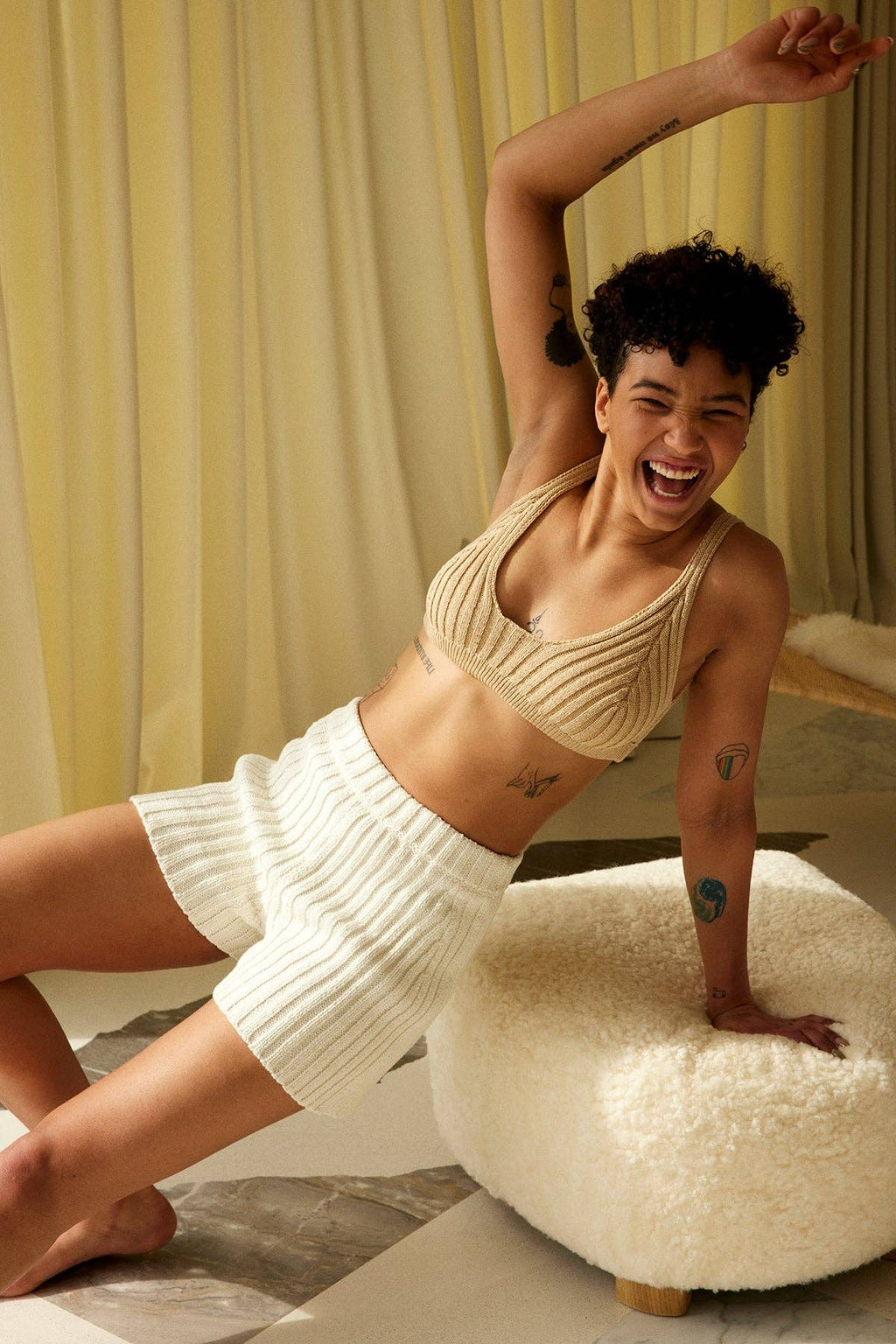 Pilnatis Shorts: 100% Cotton Off White Shorts