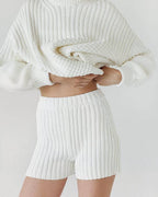 Pilnatis Shorts: 100% Cotton Off White Shorts