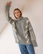 Barbora Kabelstrikket Genser i Ull