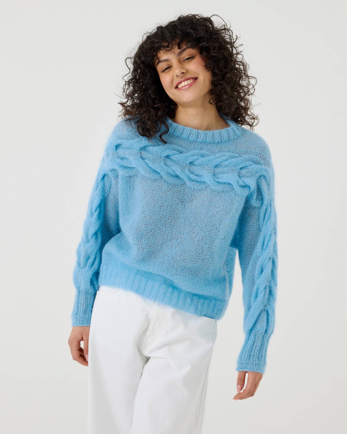 Jūra Genser – Silke & Mohair, Sea Glass - Håndlaget