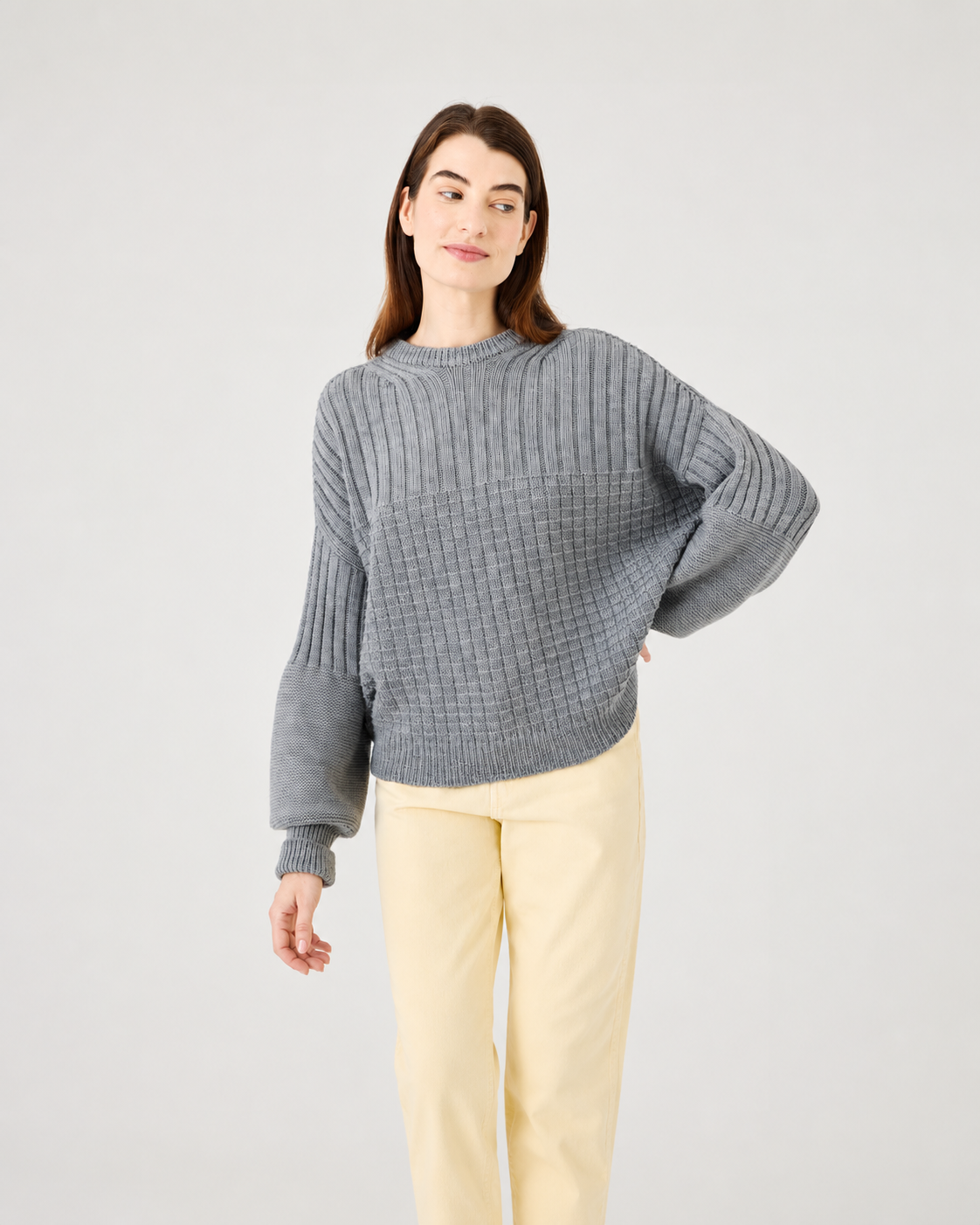 Delčia Genser – 100 % Merinoull, Fog Grey