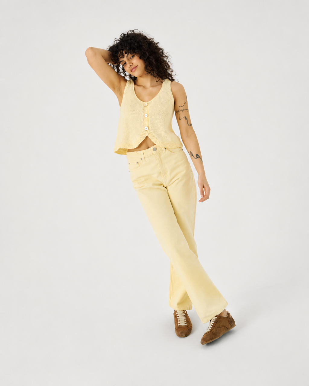 Vėdrynas Topp – Bomull, Butter Yellow