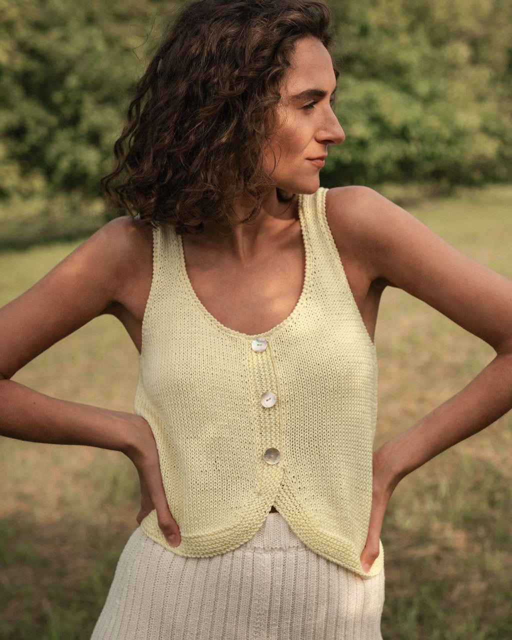 Vėdrynas Topp – Bomull, Butter Yellow