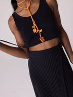 Drebulė Cropped Topp – Bomull, Svart