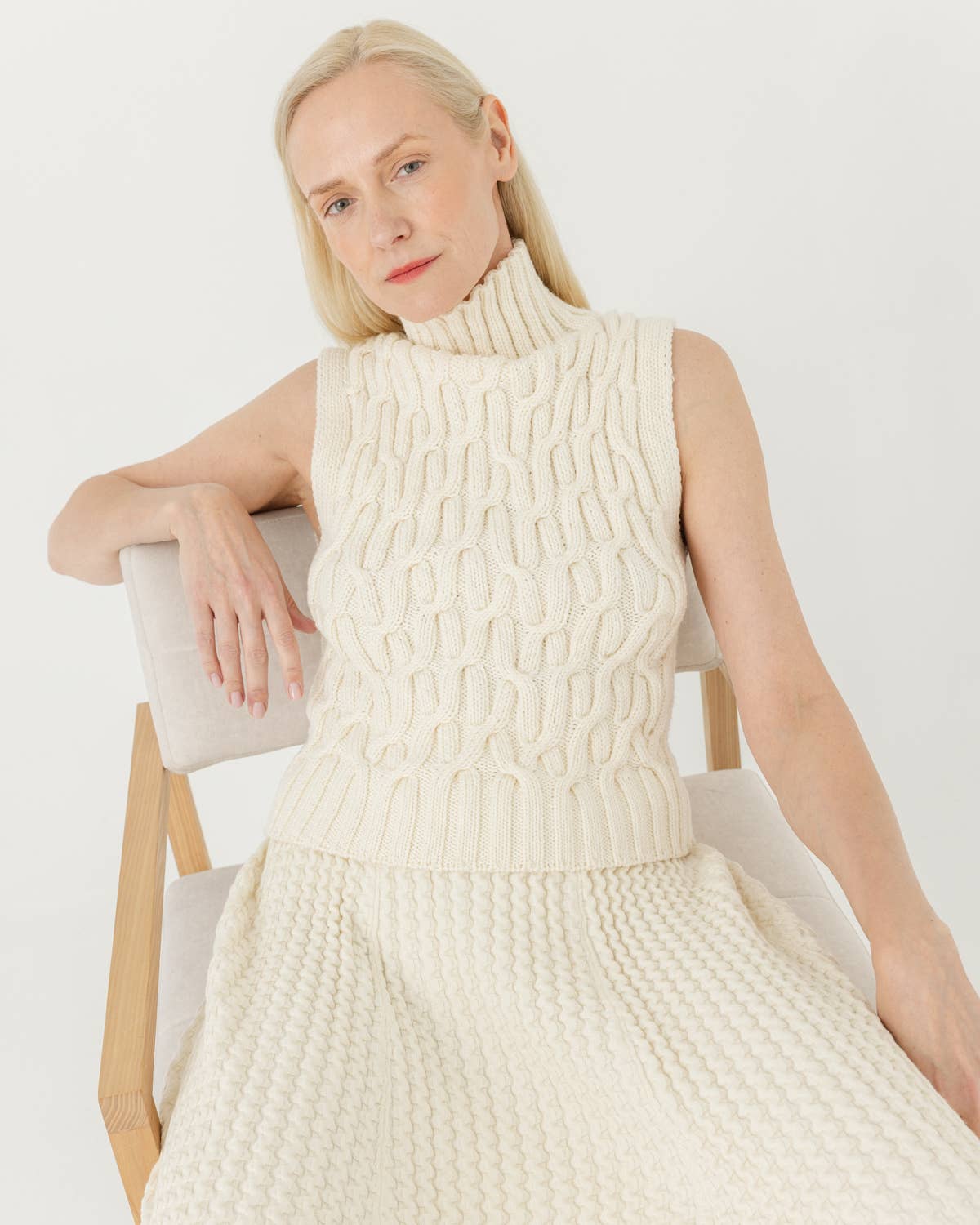 Mūša Vest – Merinoull, Sea Salt