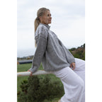 CORTINA halv-zip genser i Faerytale Tweed – bilde 3
