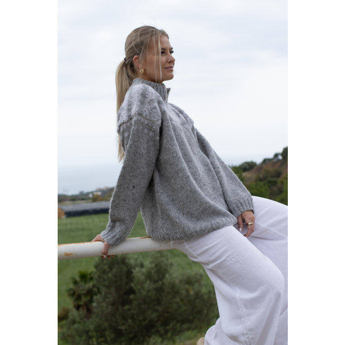 CORTINA halv-zip genser i Faerytale Tweed – bilde 3
