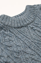 Freyja Kabelgenser i Britisk Ull fra OUBAS – farge Slate Blue
