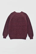 Olann Rundhalset Herregenser i Donegal Merinoull fra OUBAS – farge Mulberry