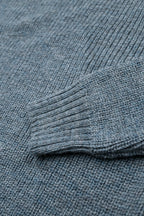 Olann Rundhalset Herregenser i Britisk Ull fra OUBAS – farge Slate Blue