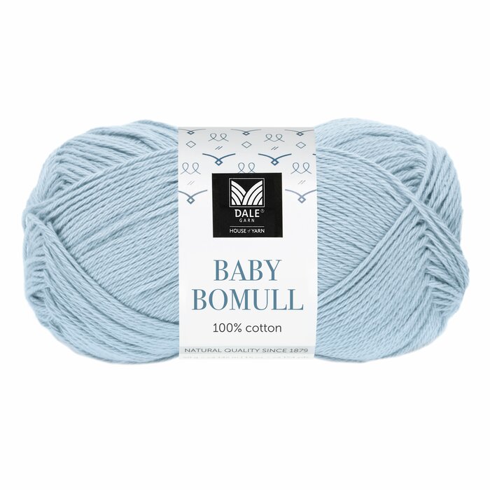 507 Lys blå -- dale baby bomull garn