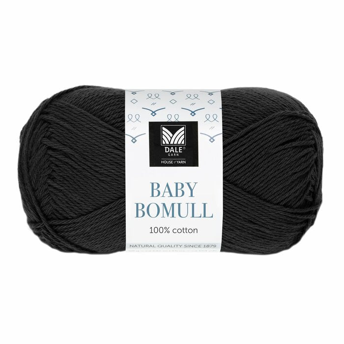 524 Svart -- dale baby bomull garn