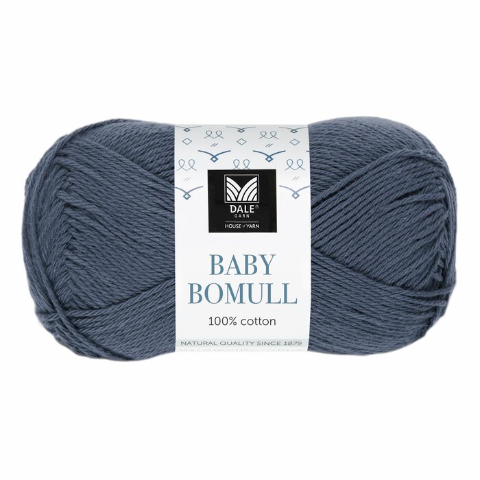 509 Mørk gråblå -- dale baby bomull garn