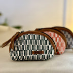 Woven Månepung – liten håndvevd pung – Green Cotton