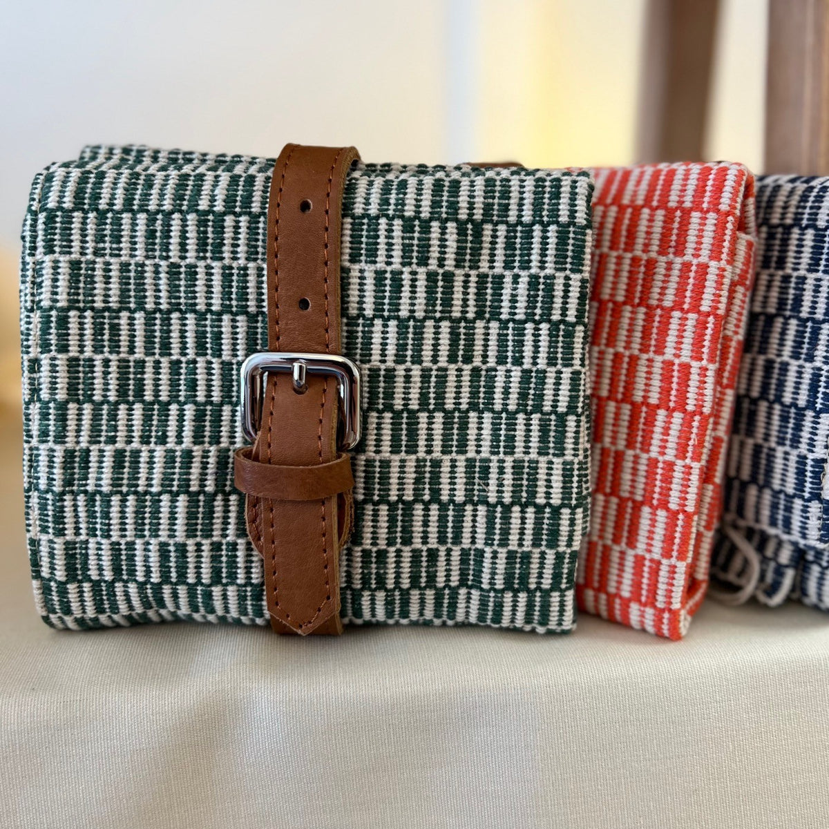 Woven Pinnemappe til utskiftbare pinner – Green Cotton