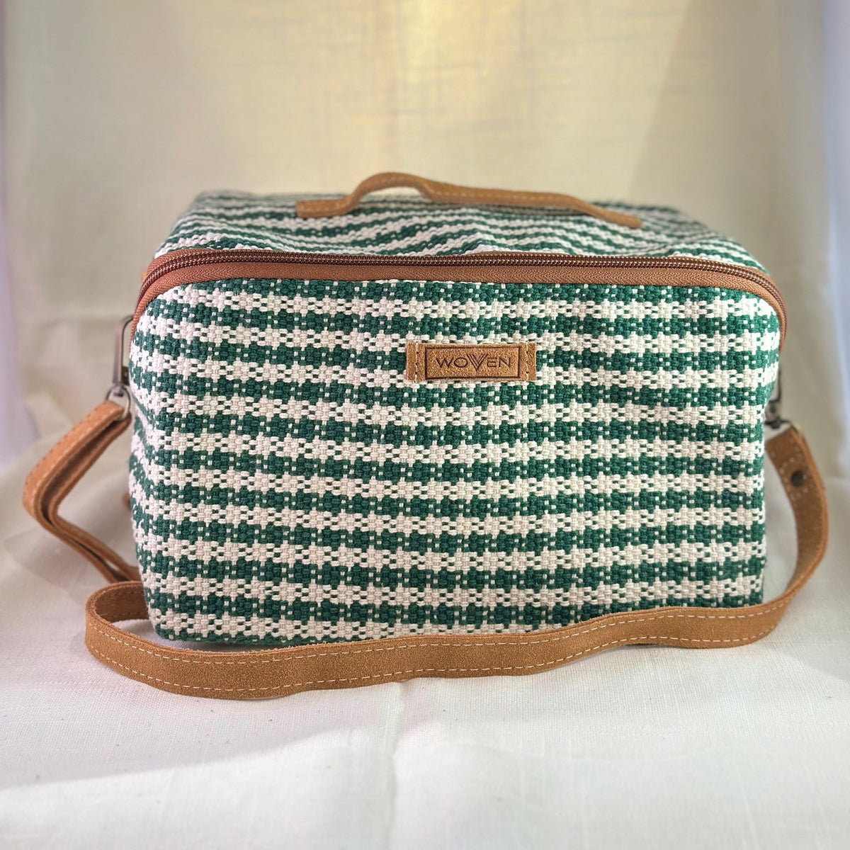 Woven Smartboks stor – Grønn & hvit hundetann